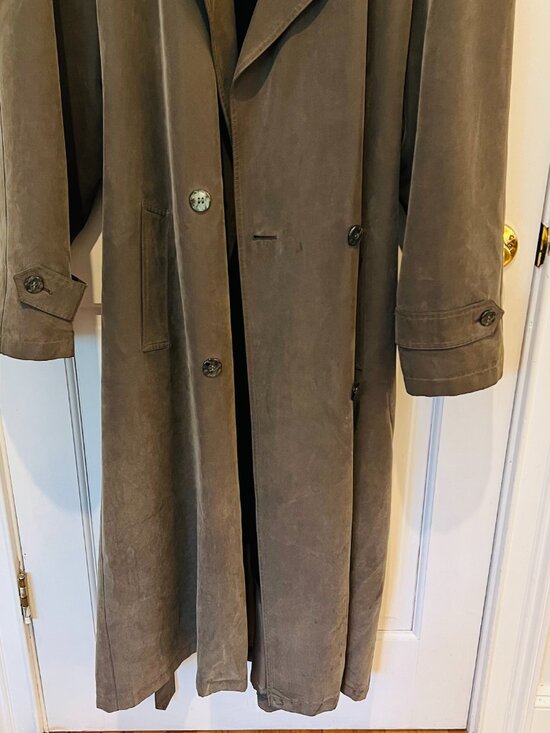 Jones New York Jacket Womens Double Breasted Button Up Trench Coat Size L / 12 P - Picture 4 of 16